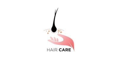 hair treatment logo with modern concept premium vector