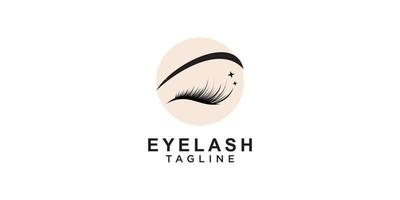 eyelash logo with modern concept premium vector