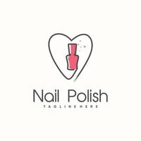 Nail logo design concept for nail beauty woman Premium Vector