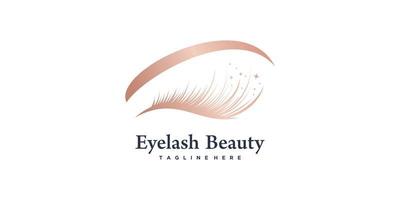 Eyelash logo design with creative abstract concept Premium Vector