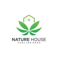 Green house logo design concept with simple and unique style Premium Vector