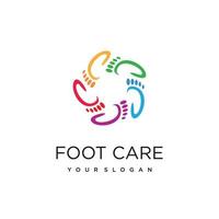 podiatry logo with creative design premium vector