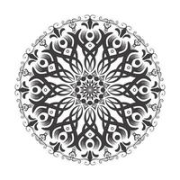 flor de pétalo de patrón circular de mandala con varios colores, patrones de relajación de mandala floral vectorial diseño único con negro, patrón dibujado a mano, meditación conceptual y relajación vector