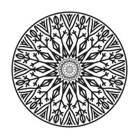 Circle lace ornament, round ornamental geometric doily pattern, Vector floral mandala relaxation patterns unique design with black, Hand drawn pattern,concept meditation and relax