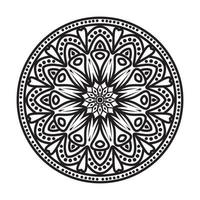 mandala de patrón circular para henna, tatuaje mehndi ornamental decorativo en mandala étnico. página del libro de colorear mandala. elementos decorativos mandala vintage, página para colorear mandala adulto vector