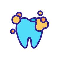 ilustración de contorno de vector de icono de cepillado de dientes