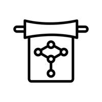 old scroll icon vector outline illustration