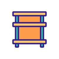 nightstand with shelves icon vector outline illustration