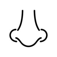 beautiful nose icon vector outline illustration