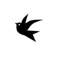 Illustration vector graphics of template logo icon swallow black color