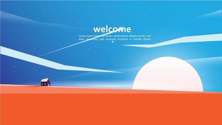 Vector landscapes in a minimalist style - landscape illustration - flat design - Vector