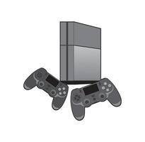 ilustración de diseño de consola de juegos play station 4 vector