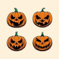 Pumpkin vector design set