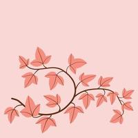 Simplicity ivy freehand drawing flat design. vector