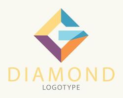 diseño de logotipo de carta abstracta para empresa vector