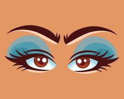 icon face illustration and eyebrows vector