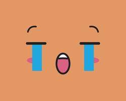 icon face illustration and eyebrows vector