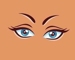 icon face illustration and eyebrows vector