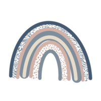 impressão boho arco-íris. impressão de cores neutras do arco-íris. png