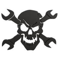 3D illustration skull symbol png