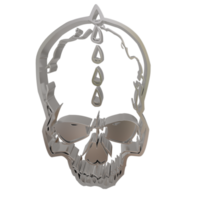 símbolo del cráneo de la ilustración 3d png