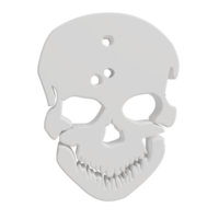 símbolo del cráneo de la ilustración 3d png