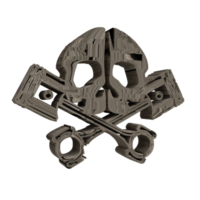 símbolo de caveira de ilustração 3D png