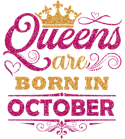 rainhas nascem em design de camisa de outubro