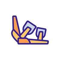 downhill skiing tools icon vector outline illustration