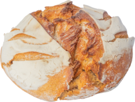 cutout sourdough bread on transparent background. png