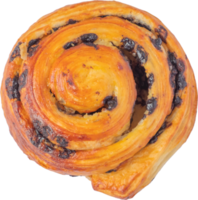 cutout danish bread on transparent background. png