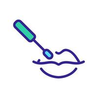 injection lip icon vector outline illustration