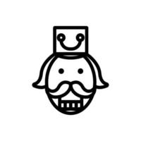 nutcracker Icon vector. Isolated contour symbol illustration vector