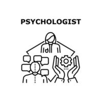 Psychologist Vector Concept Black Illustration