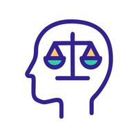 Practical mindset icon vector. Isolated contour symbol illustration vector