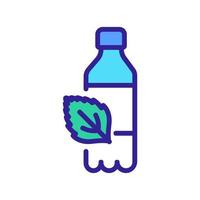 mint drink in bottle icon vector outline illustration