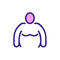 fat man icon vector. Isolated contour symbol illustration vector