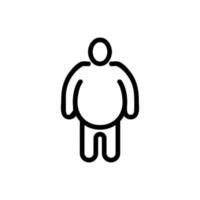Big belly icon vector. Isolated contour symbol illustration vector