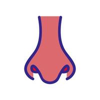 the nose and nostrils icon vector outline illustration