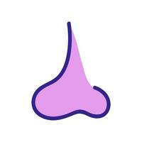 bent nose icon vector outline illustration