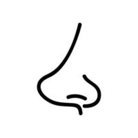 a raised nose icon vector outline illustration