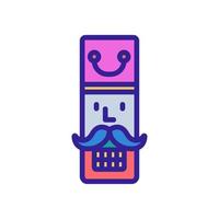 nutcracker Icon vector. Isolated contour symbol illustration vector