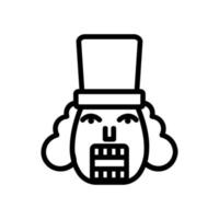 nutcracker Icon vector. Isolated contour symbol illustration vector