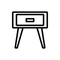 nightstand bedside furniture icon vector outline illustration