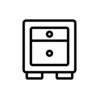 nightstand traditional house furniture icon vector outline illustration