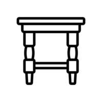 ilustración de contorno de vector de icono de estante de soporte de noche