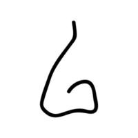 the nose of the curve icon vector outline illustration