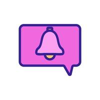 Notice the bell icon vector. Isolated contour symbol illustration vector