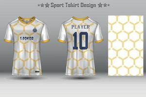 Soccer jersey mockup abstract geometric pattern sport t-shirt design vector