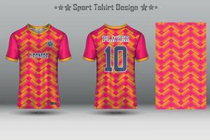 Soccer jersey mockup abstract geometric pattern sport t-shirt design vector